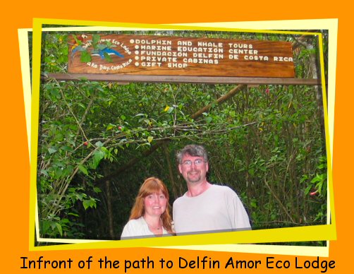 Mark infront of Delfin Amor sign