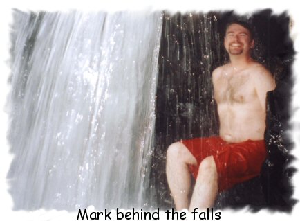 mark behind the falls