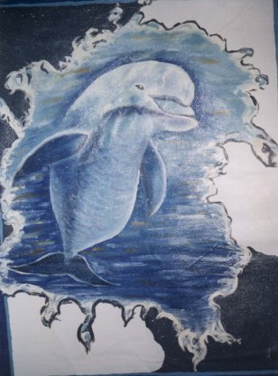 Splash -Dolphin painting
